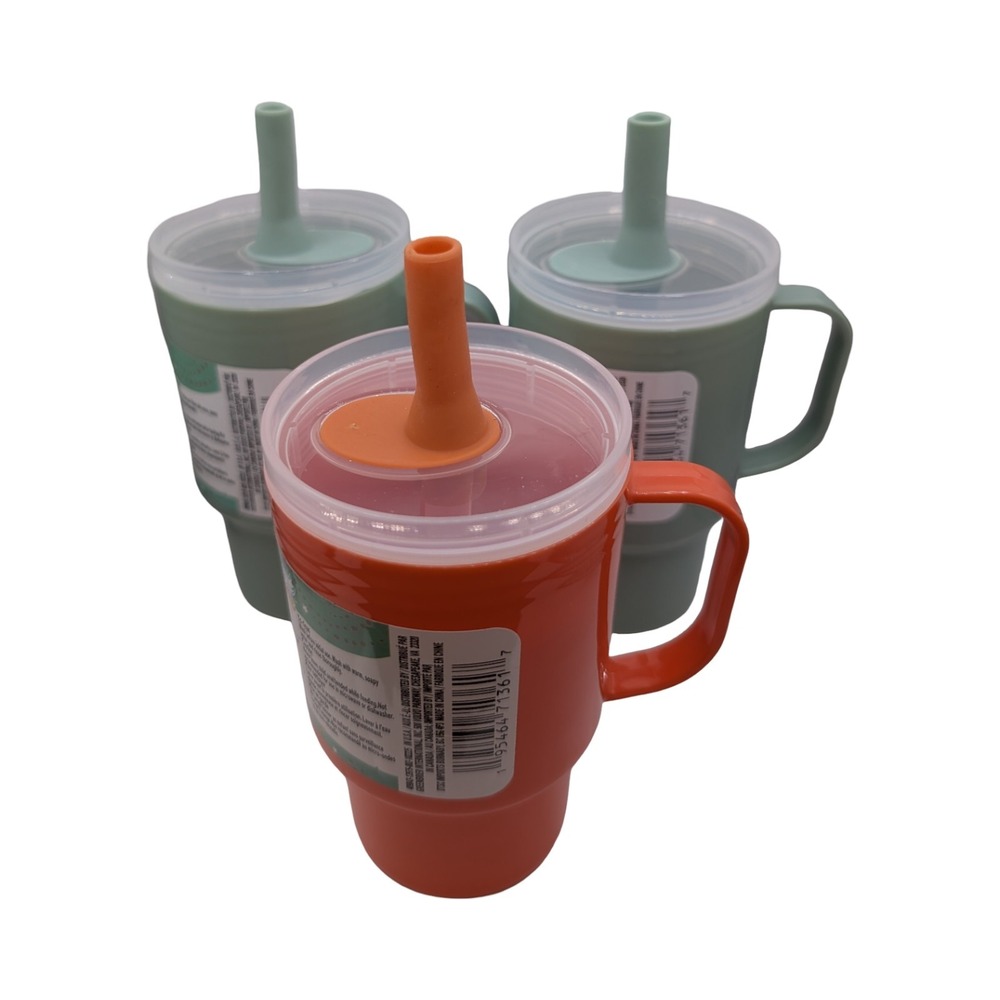 ✨ Kids Stanley Style Spill Proof Cups 3 Pack Toddler Tumbler Straw Cups BPA Free